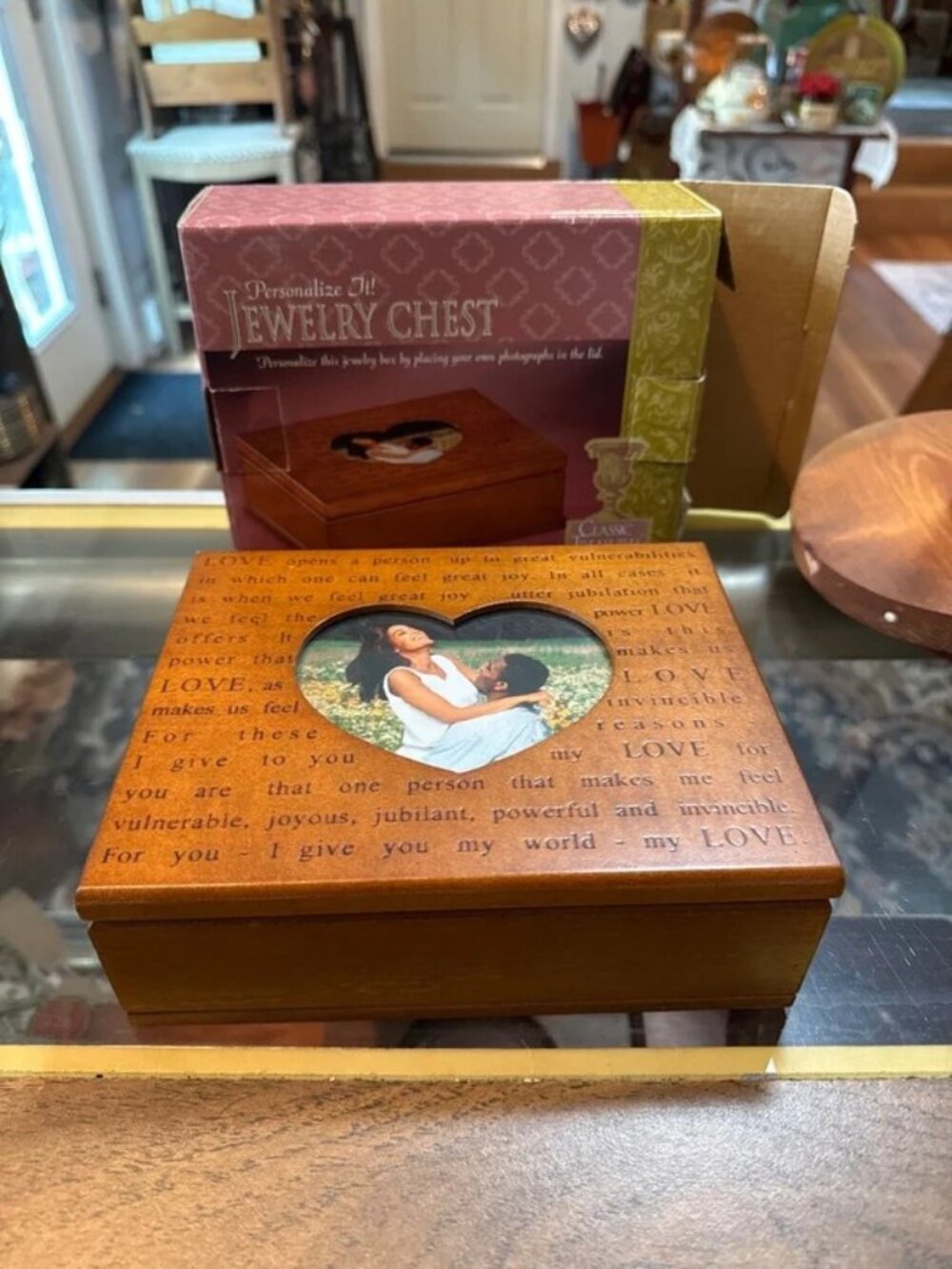 Jewelry Chest Wooden Jewelry Box in Brown